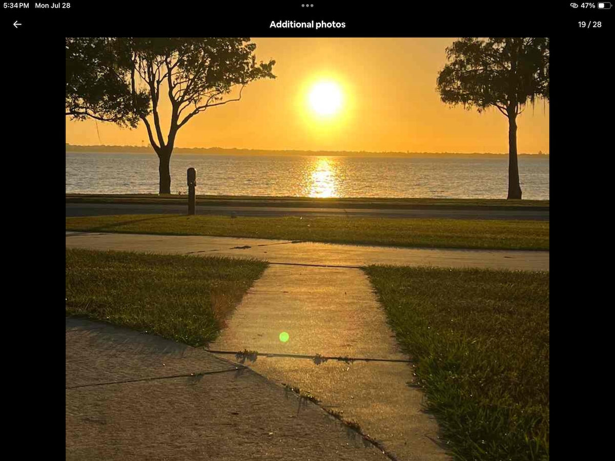 Golden hour across the lake